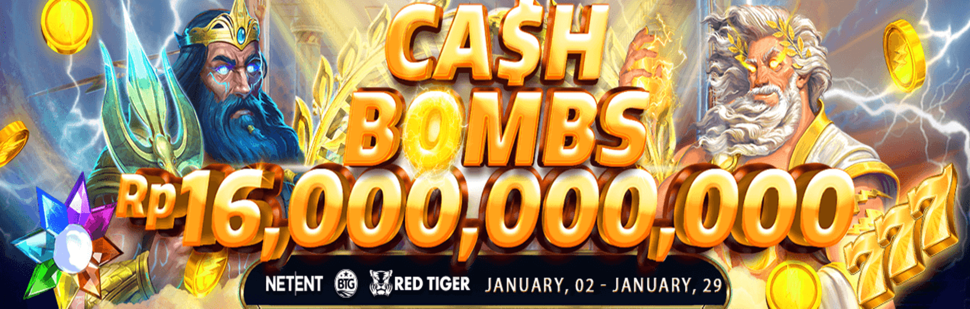NETENT REDTTIGER BTG CASHBOMB JANUARY 2024